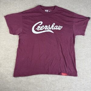 The Marathon Clothing, Men's Crewneck T-Shirt Burgundy Size XL Nipsey Hussle